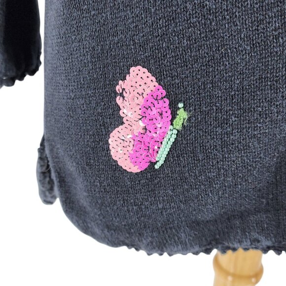 Vintage Quacker Factory Embellished Sequins Heart Butterfly Sweater Womens 1X - Picture 4 of 13